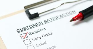 Customer Satisfaction Survey with a Checkmark by Excellent